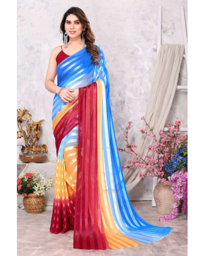White Bollywood Designer Malai Satin silk Plain saree for women bridesmaids  sare | eBay